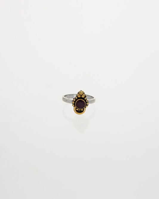 Ruby Radiance Toe Ring in 92.5 Silver