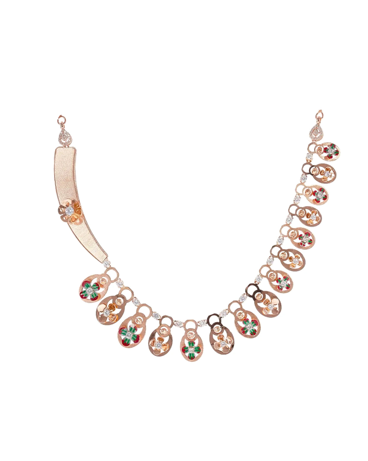 Lustre Rose gold collar set