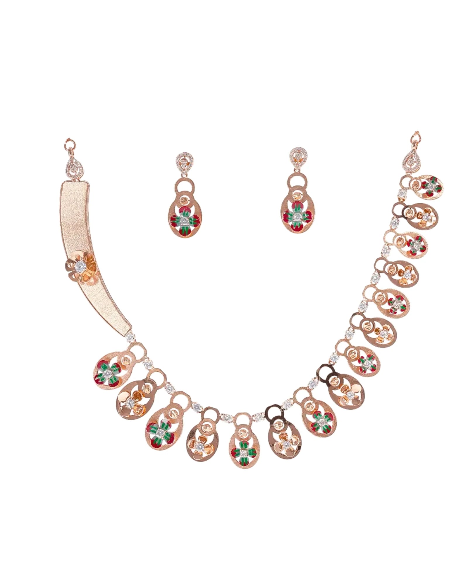 Lustre Rose gold collar set