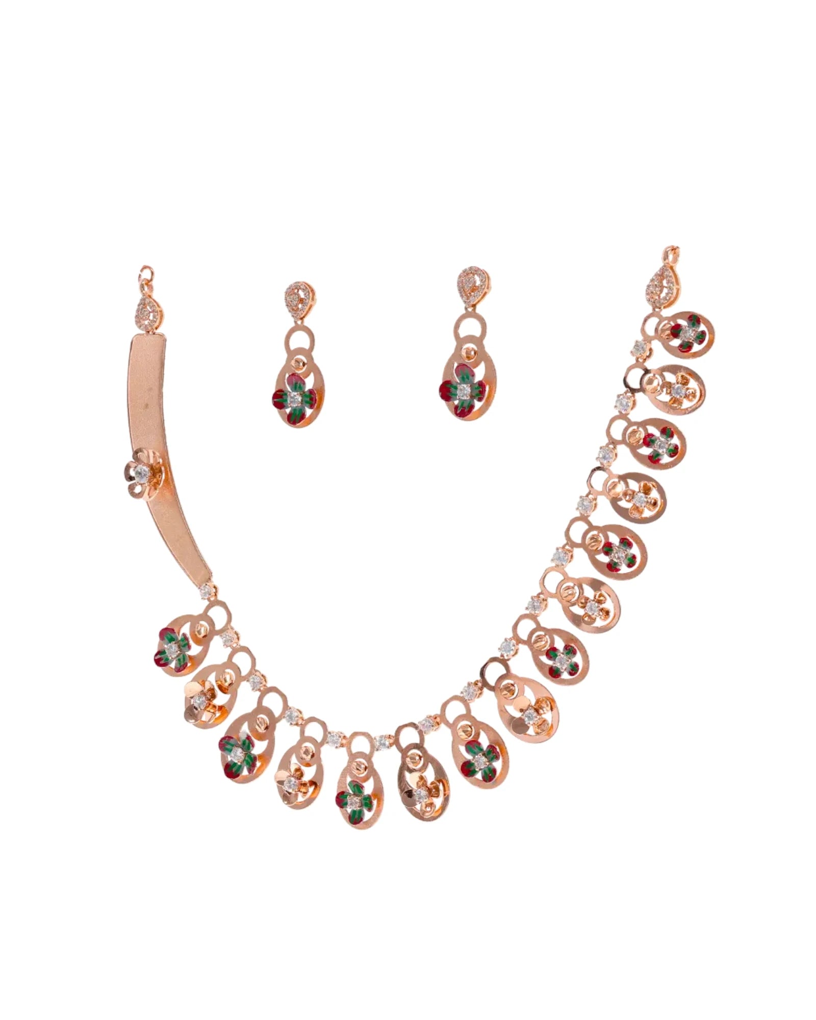 Lustre Rose gold collar set