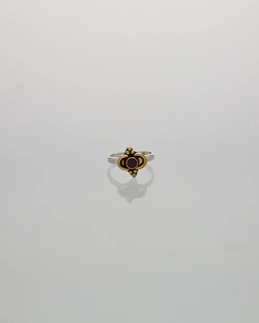 Heritage Ruby Glow Toe Ring in 92.5 Silver