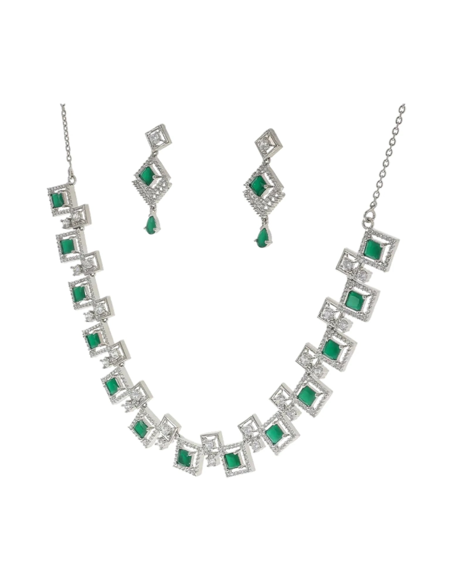 Emerald Elegance Luxe Collar Set