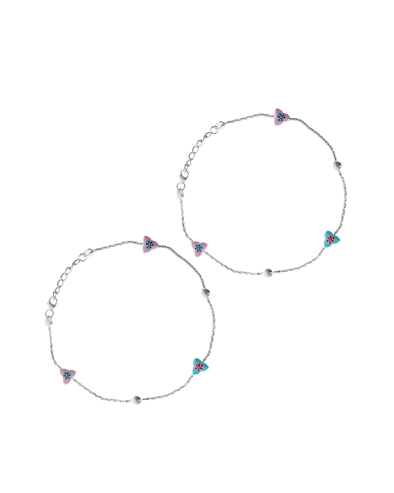 Butterfly Bliss Silver Anklet
