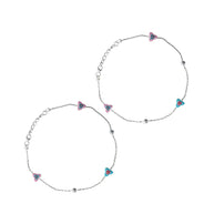 Butterfly Bliss Silver Anklet