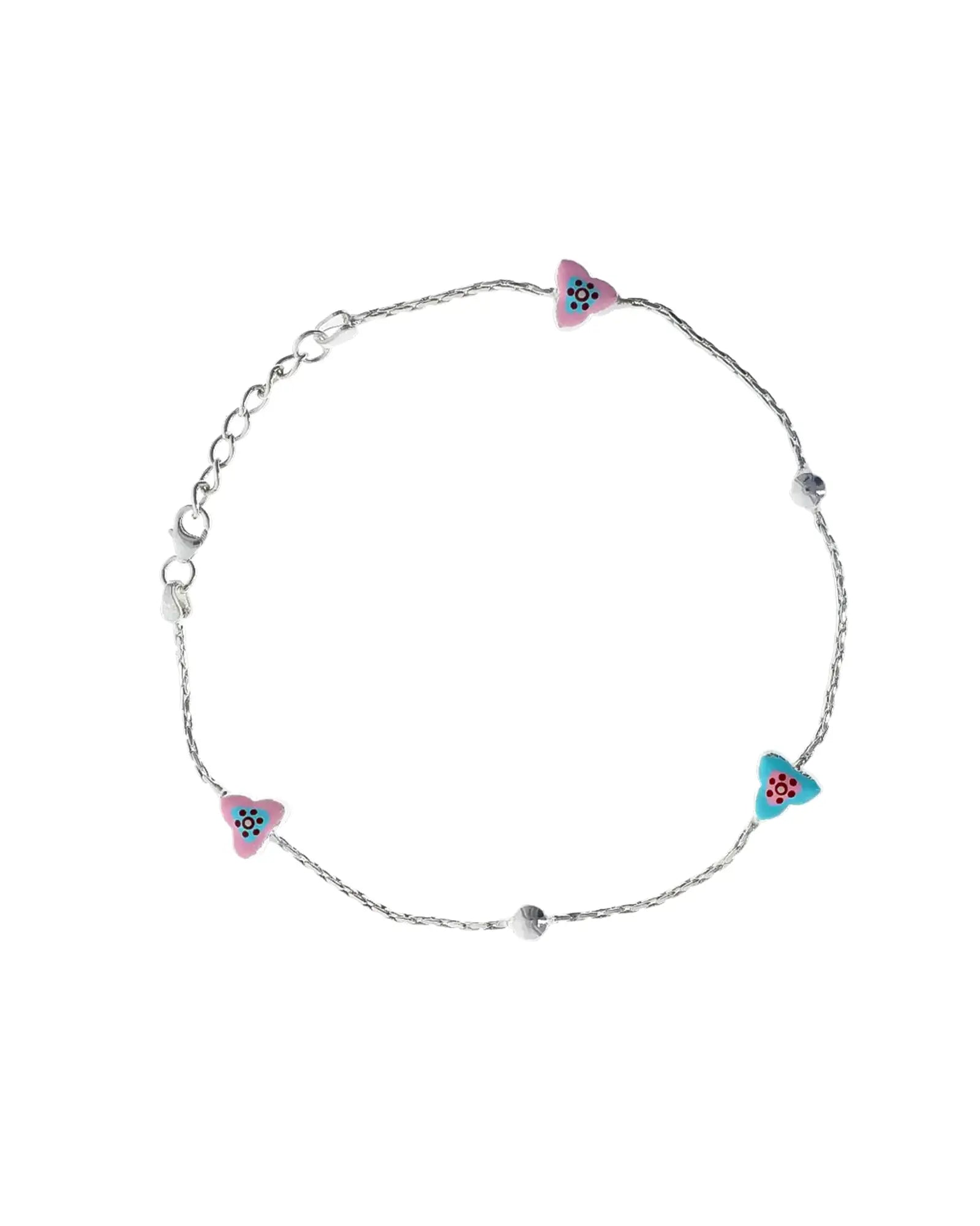 Butterfly Bliss Silver Anklet
