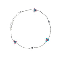 Butterfly Bliss Silver Anklet