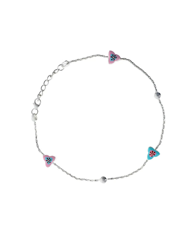 Butterfly Bliss Silver Anklet