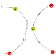 Chic Evil Eye Silver Anklet Bliss