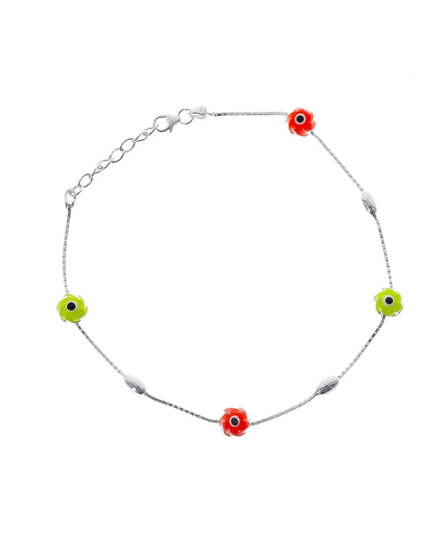 Chic Evil Eye Silver Anklet Bliss