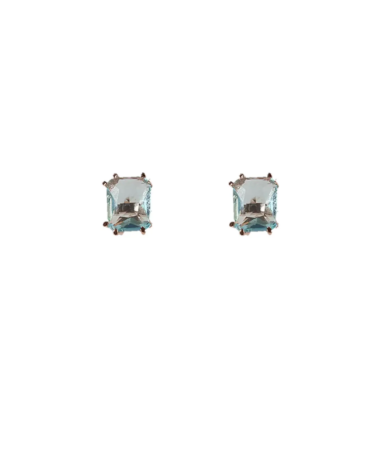 Aqua Rose Charm Duo Necklace