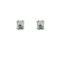 Aqua Rose Charm Duo Necklace