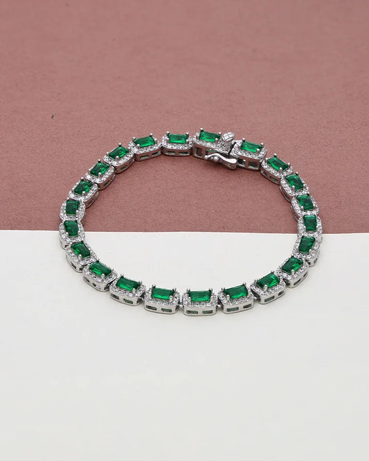 Luxe Green Bracelet in 92.5 Silver