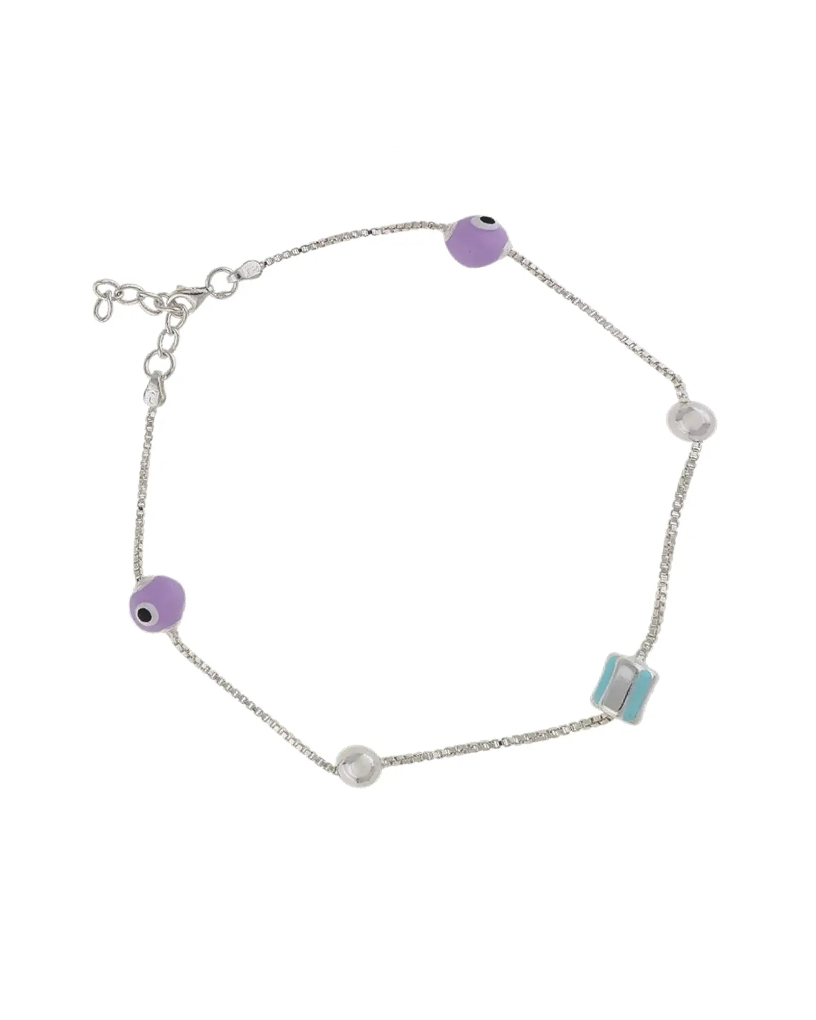 Charmed Eyes: Colourful Evil Eye Anklet