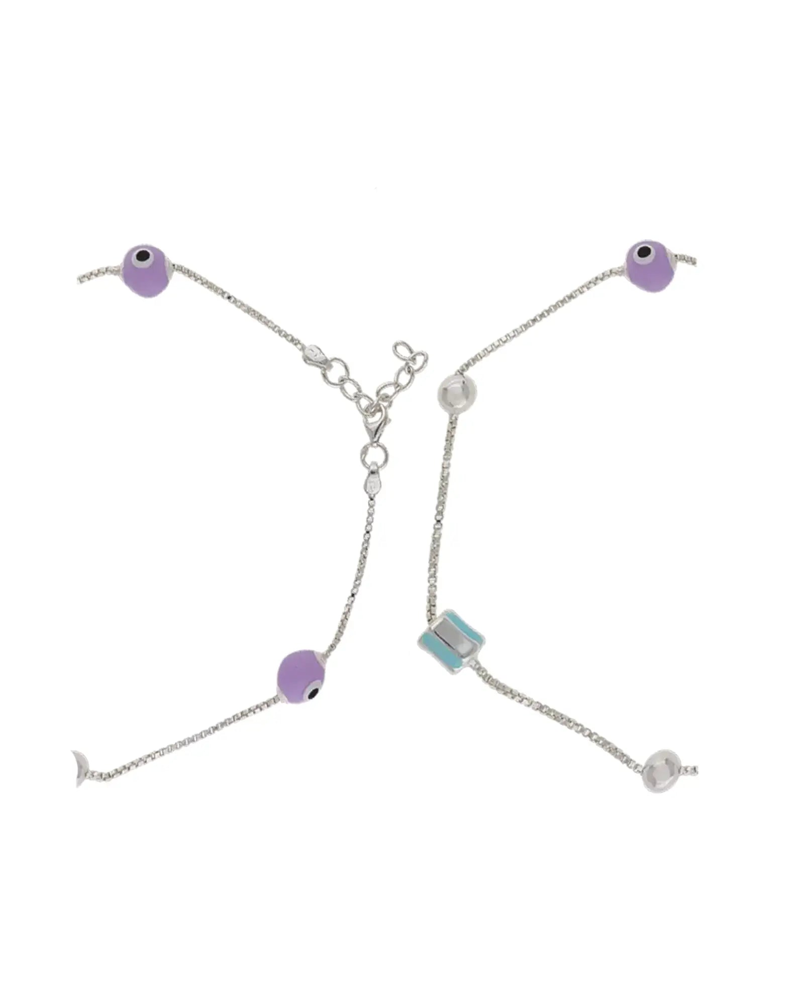 Charmed Eyes: Colourful Evil Eye Anklet