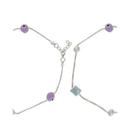 Charmed Eyes: Colourful Evil Eye Anklet