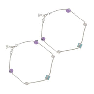 Charmed Eyes: Colourful Evil Eye Anklet
