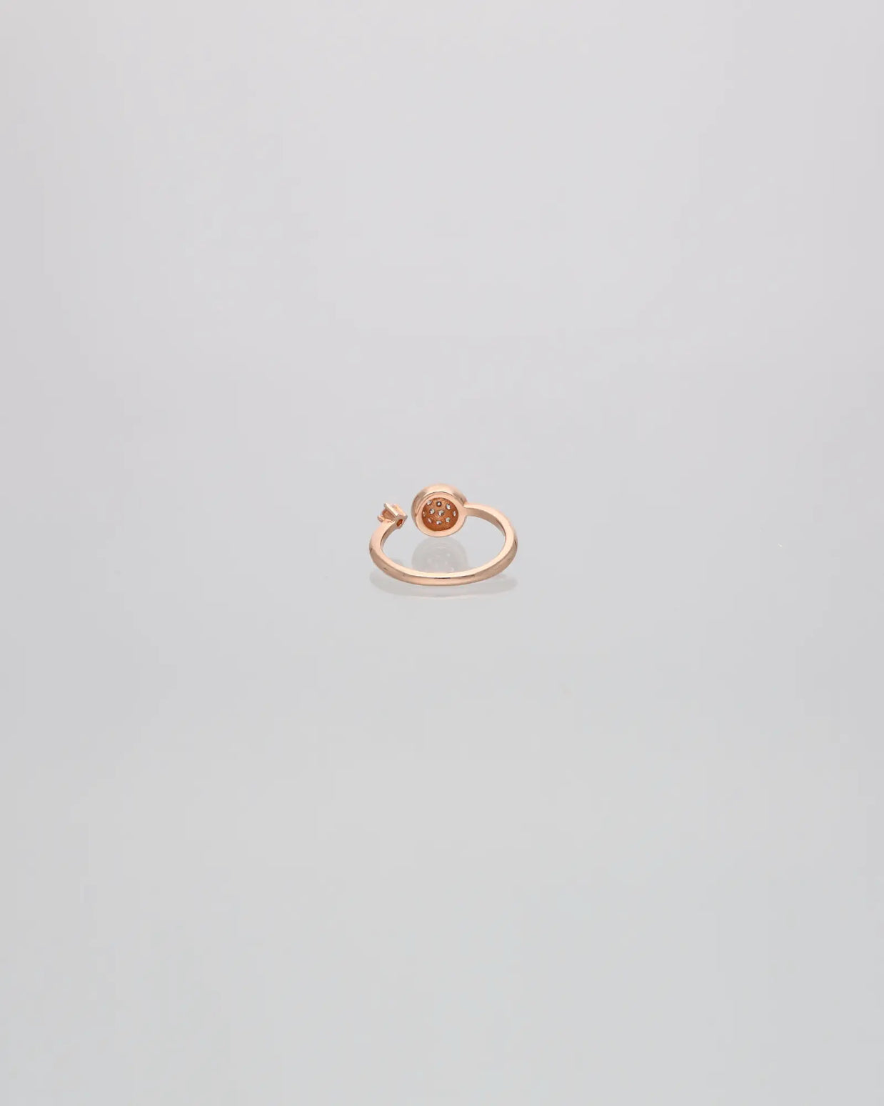 Rose Gold Radiance: Adjustable Dome Ring