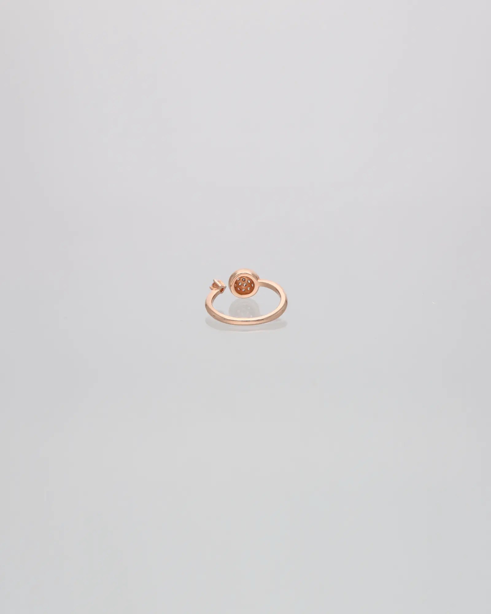 Rose Gold Radiance: Adjustable Dome Ring