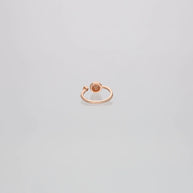 Rose Gold Radiance: Adjustable Dome Ring