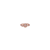 Rose Gold Radiance: Adjustable Dome Ring