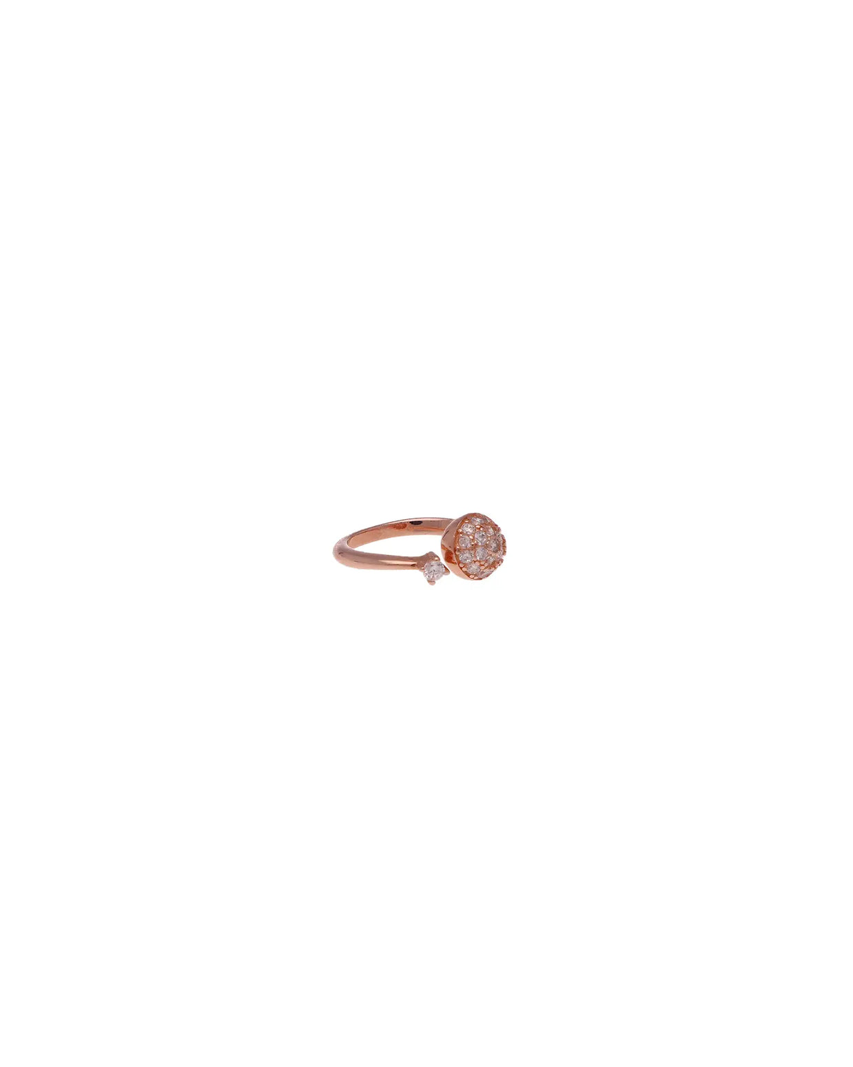 Rose Gold Radiance: Adjustable Dome Ring