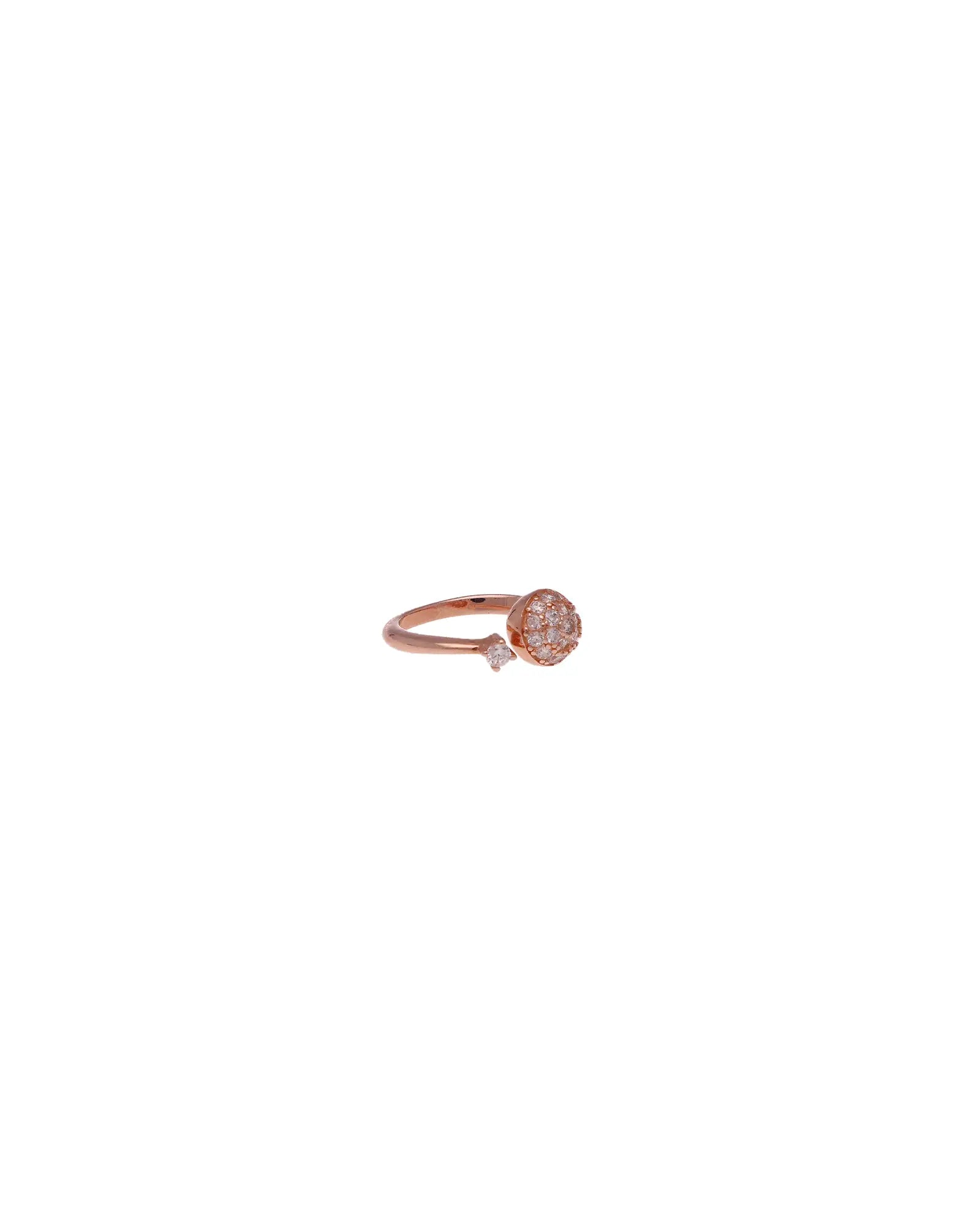 Rose Gold Radiance: Adjustable Dome Ring