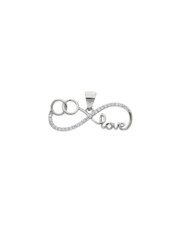 Endless Affection: Infinity Love Pendant  in 92.5 Silver