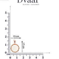 Lunar Elegance Rose Gold Pendant in 92.5 Silver