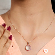 Lunar Elegance Rose Gold Pendant