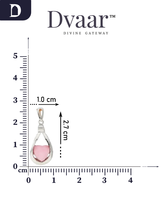 Heart Spark Tear drop Pendant in 92.5 Silver