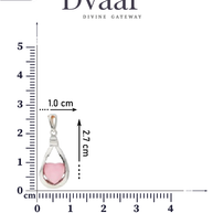 Heart Spark Tear drop Pendant in 92.5 Silver