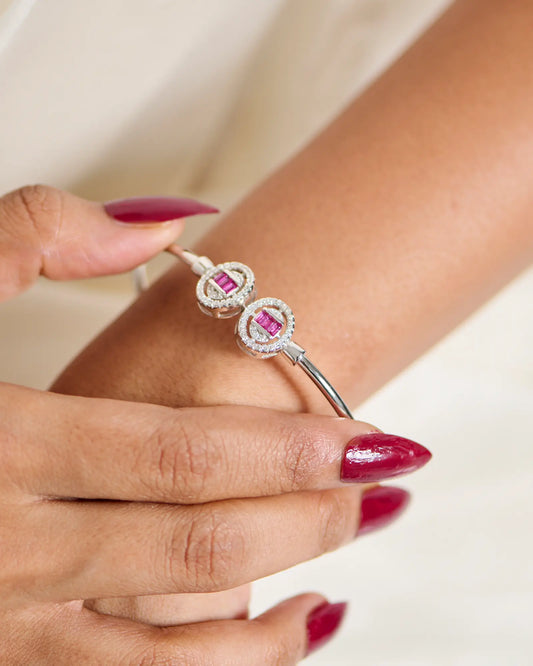 Ruby Luxe Adjustable Kada Sparkle in 92.5 Silver