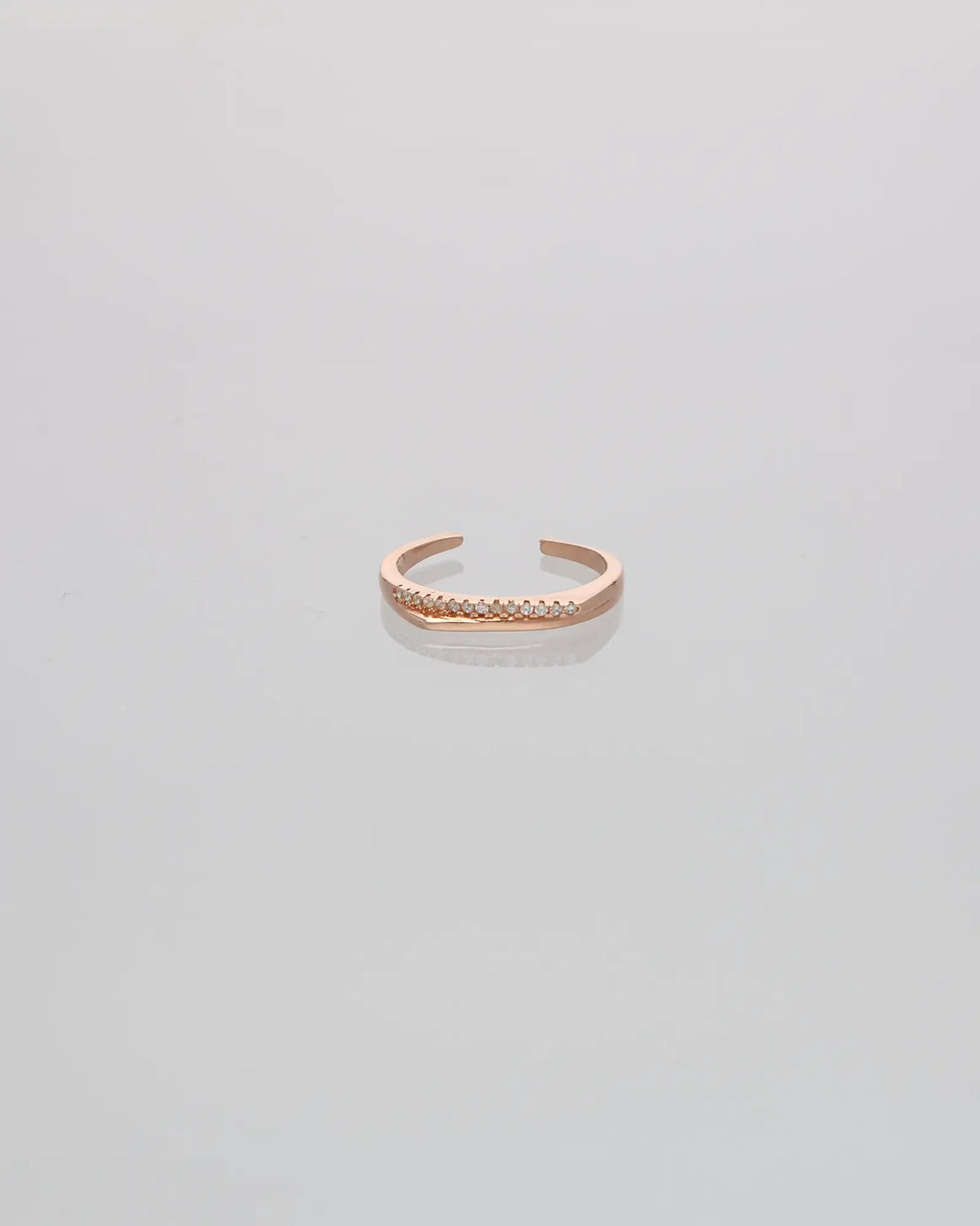 Dazzling Duo: Rose Gold Elegance Ring