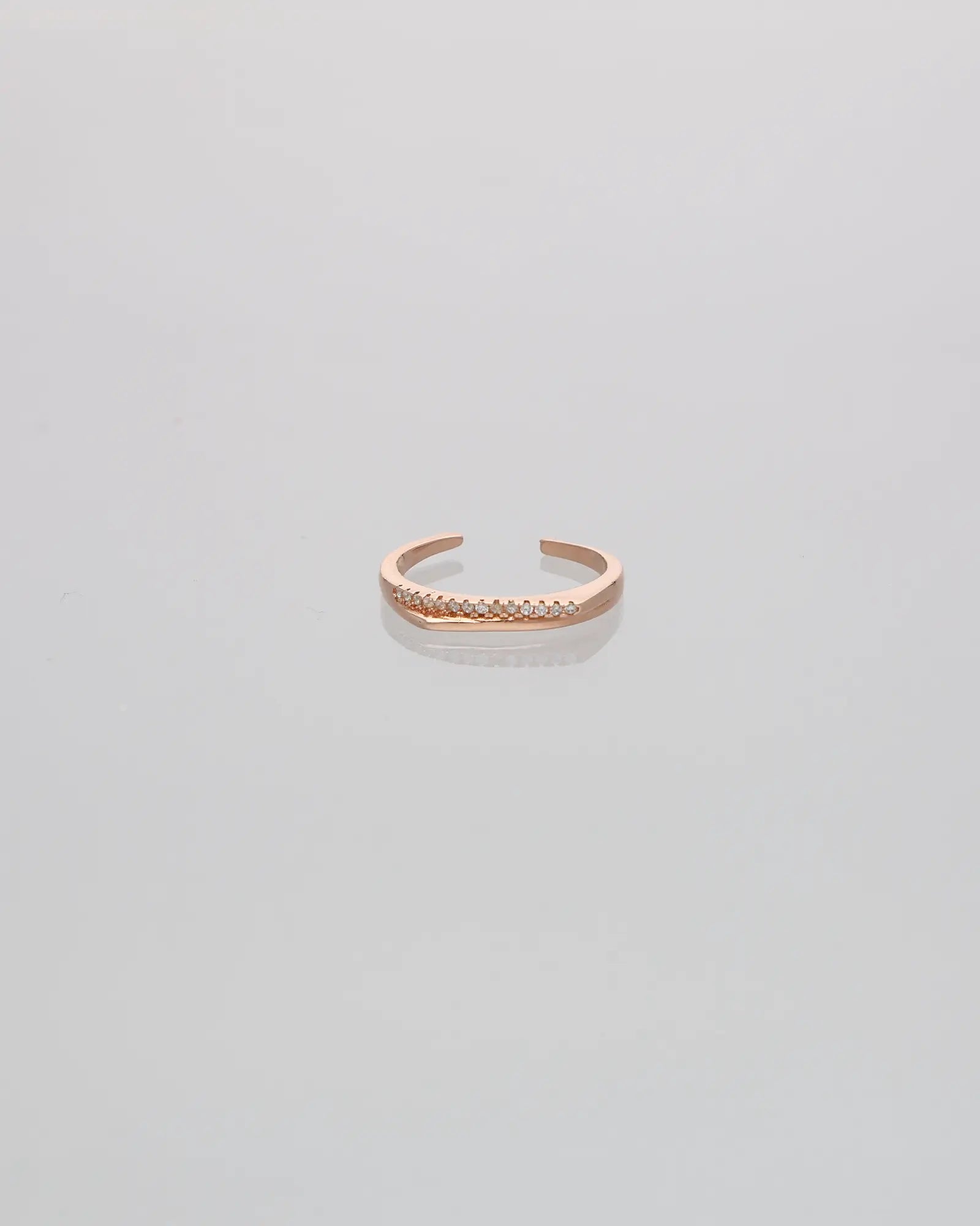 Dazzling Duo: Rose Gold Elegance Ring