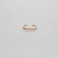 Dazzling Duo: Rose Gold Elegance Ring
