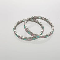 Mint Rhodium Elegance Bangles