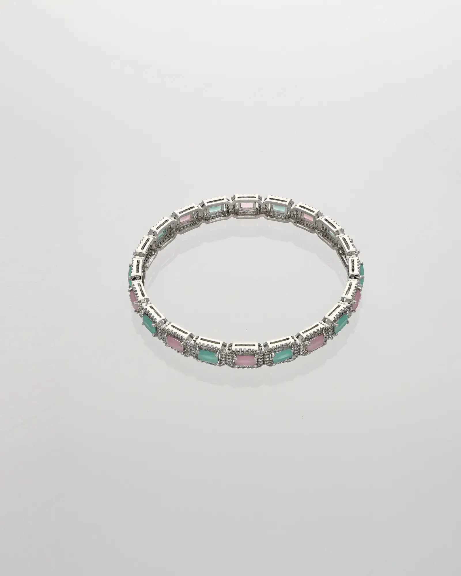 Mint Rhodium Elegance Bangles