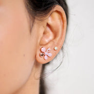 Petal Luxe: Rose Gold Ear Glimmers