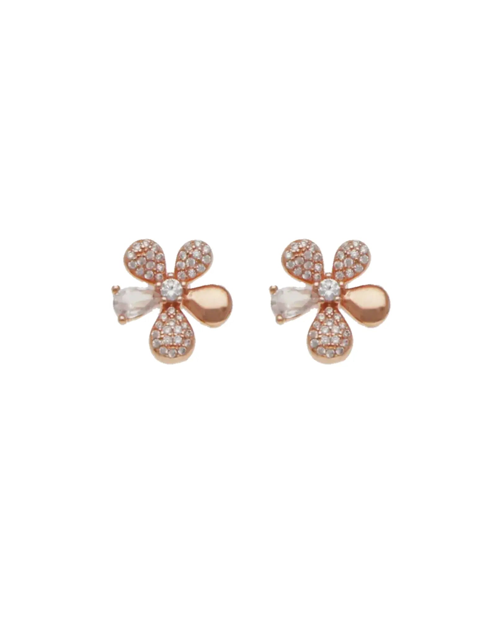 Petal Luxe: Rose Gold Ear Glimmers