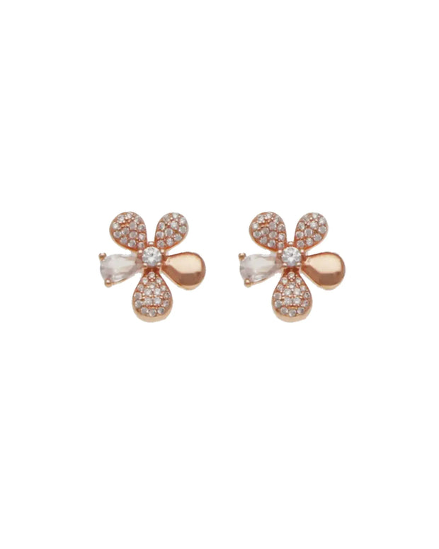 Petal Luxe: Rose Gold Ear Glimmers in 92.5 Silver