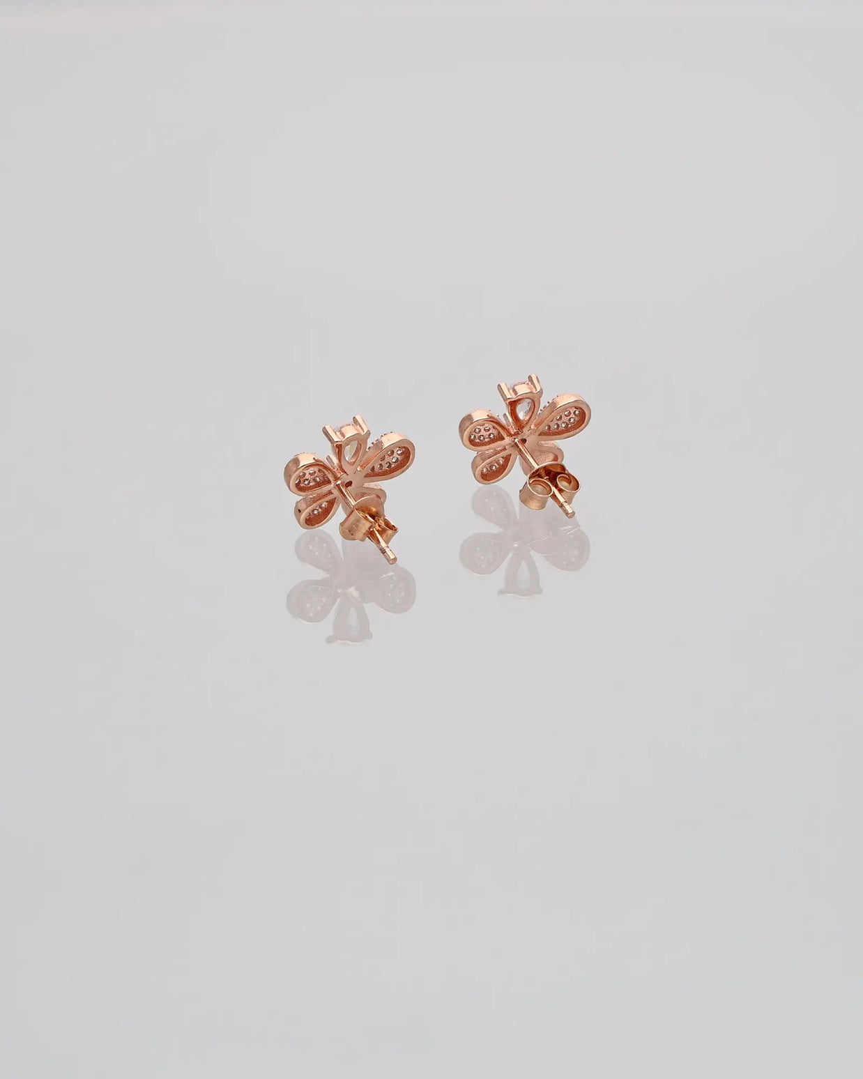 Petal Luxe: Rose Gold Ear Glimmers