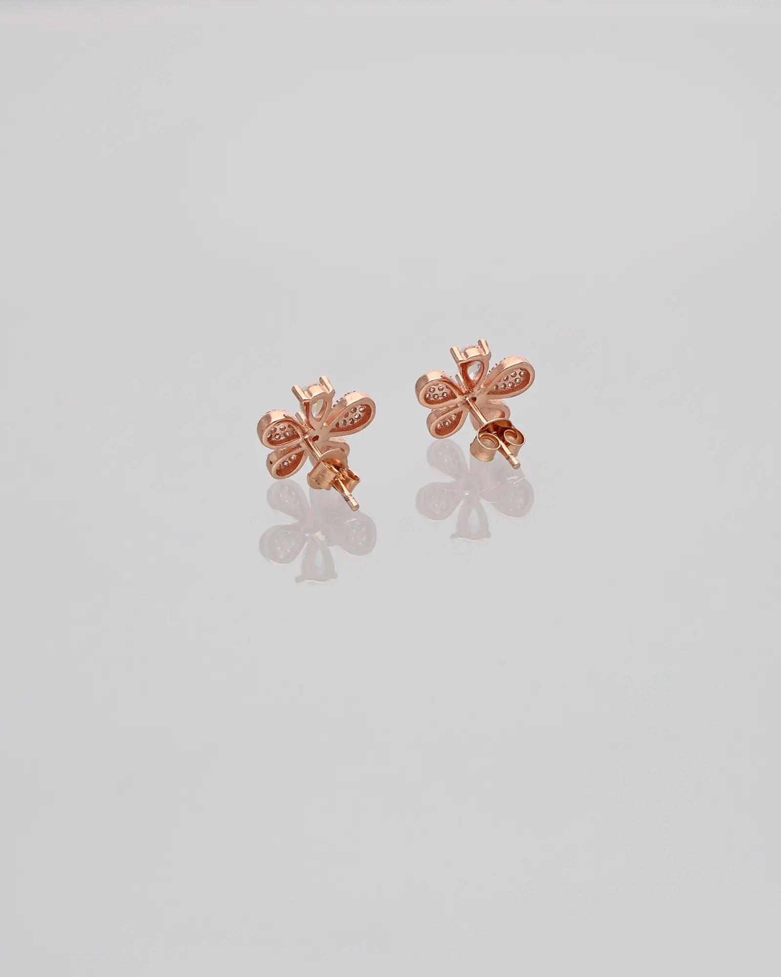 Petal Luxe: Rose Gold Ear Glimmers
