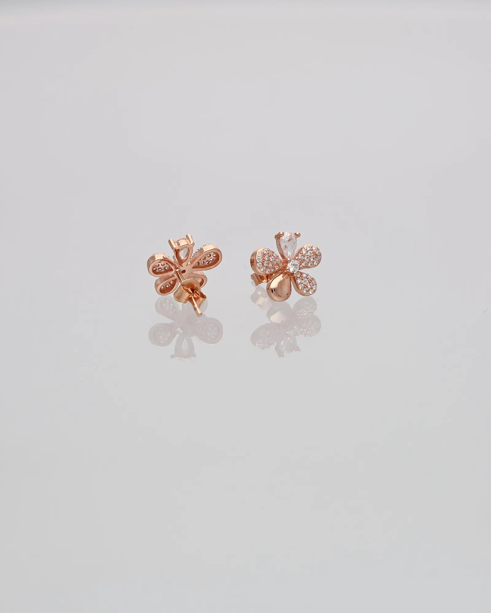 Petal Luxe: Rose Gold Ear Glimmers