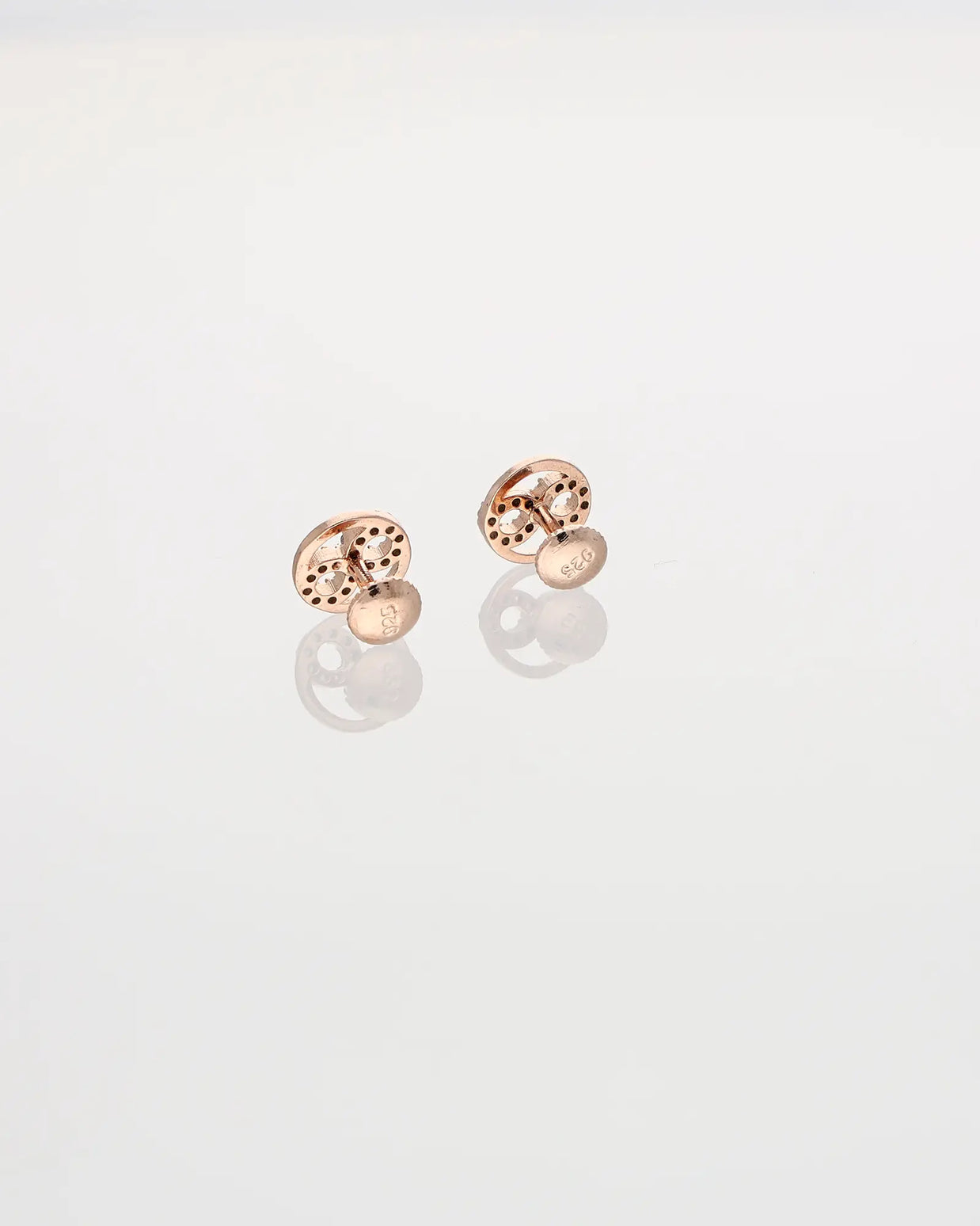 Infinity Luxe Rose Gold Studs