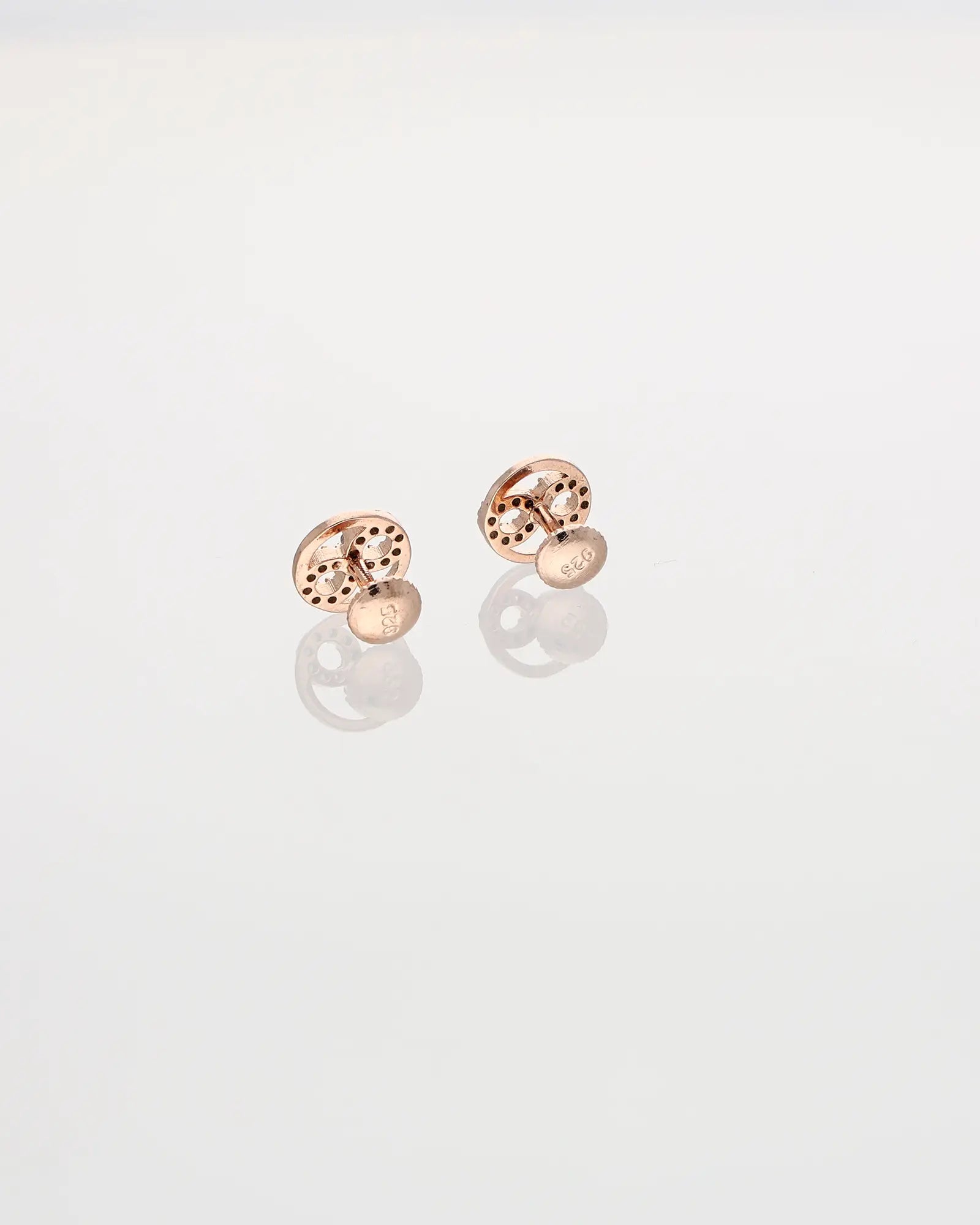 Infinity Luxe Rose Gold Studs