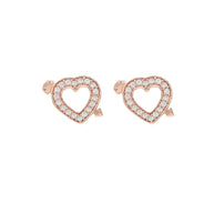 Heartfelt Arrow Studs: Love in Gold