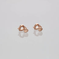 Heartfelt Arrow Studs: Love in Gold