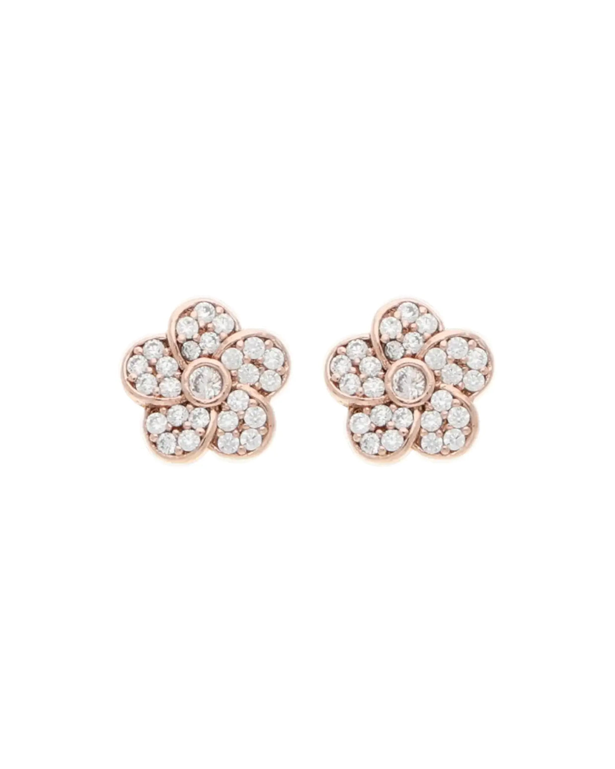 Petal Luxe: Rose Gold Flower Studs