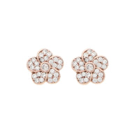 Petal Luxe: Rose Gold Flower Studs