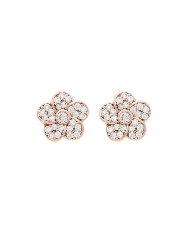 Petal Luxe: Rose Gold Flower Studs